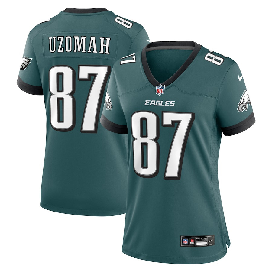 C.J. Uzomah 87 Philadelphia Eagles Women Team Game Jersey - Midnight Green JS7306 nicesnker