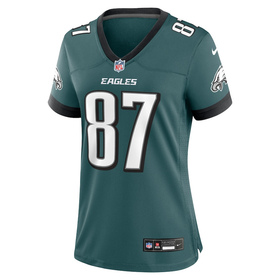 Alternative view of C.J. Uzomah 87 Philadelphia Eagles Women Team Game Jersey - Midnight Green JS7306 nicesnker