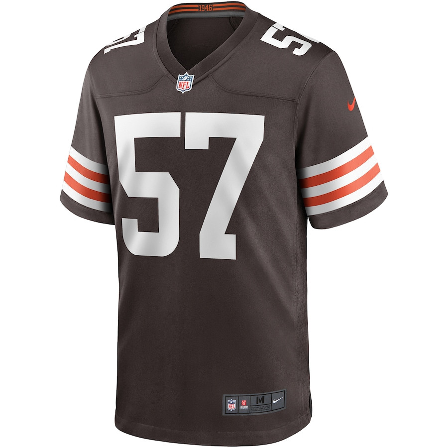 Alternative view of Clay Matthews 57 Cleveland Browns Men Game Retired Jersey - Brown JS1515 nicesnker