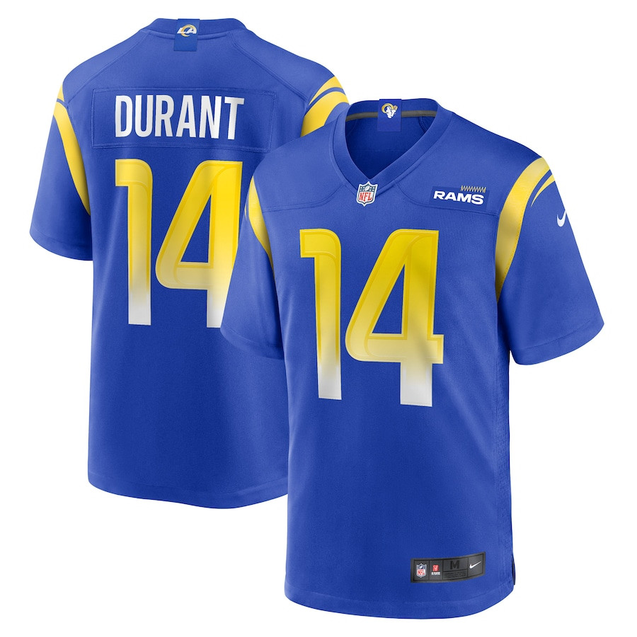 Cobie Durant 14 Los Angeles Rams Game Player Men Jersey - Royal JS2906 nicesnker