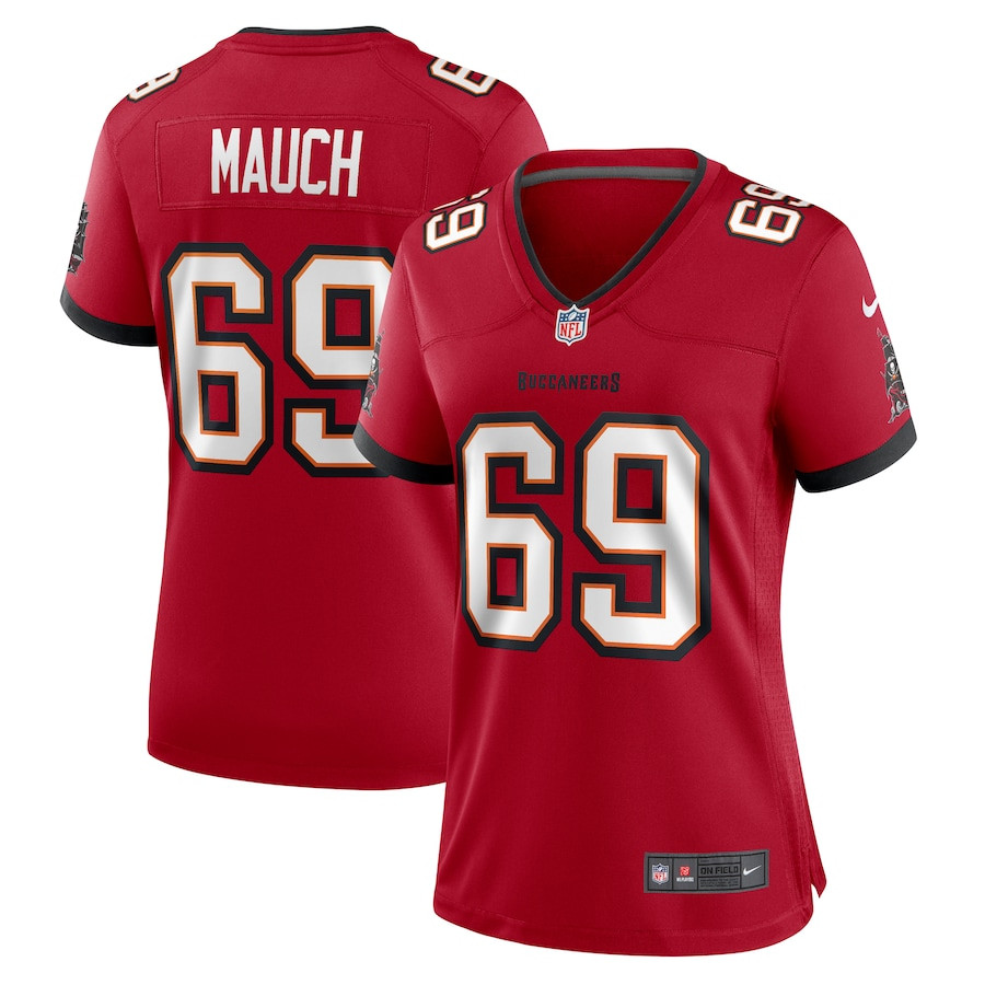 Cody Mauch 69 Tampa Bay Buccaneers Women Game Jersey - Red JS1457 nicesnker