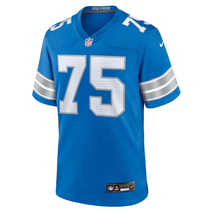Alternative view of Colby Sorsdal 75 Detroit Lions Team Game Men Jersey - Blue JS6984 nicesnker