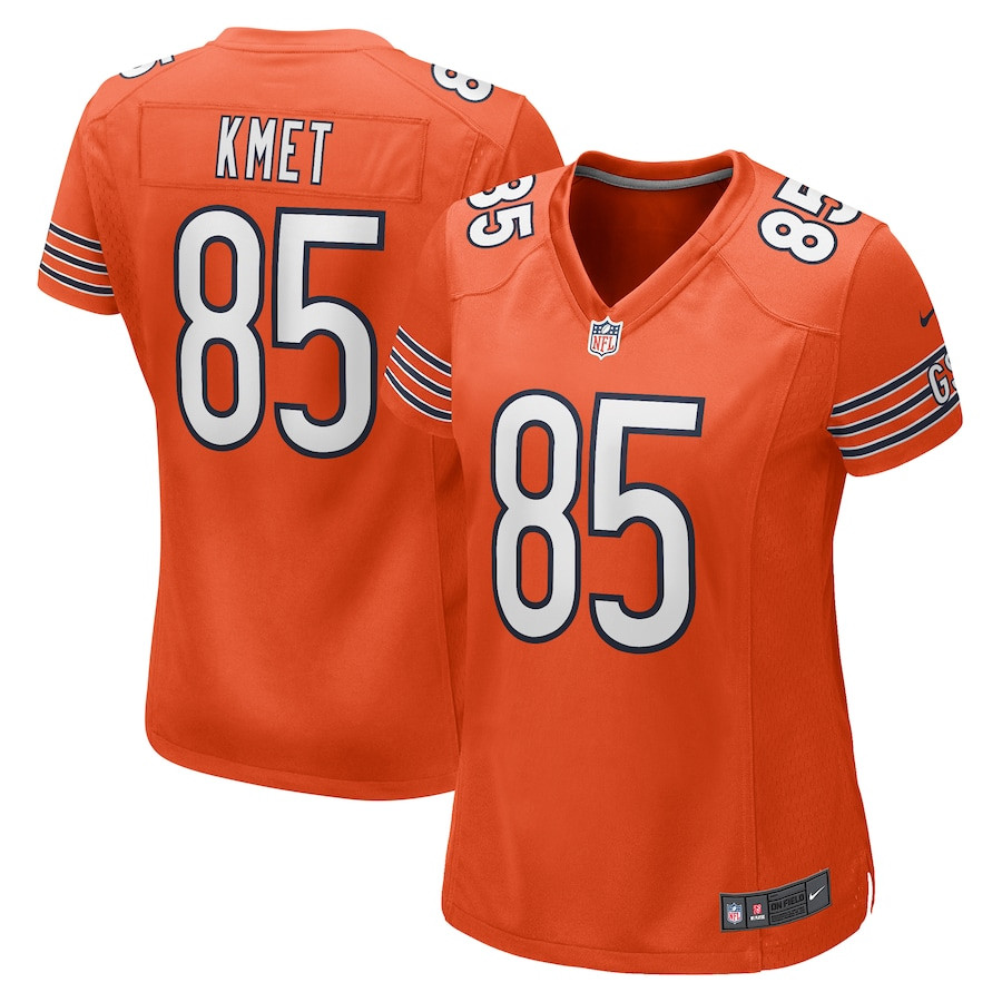 Cole Kmet 85 Chicago Bears Women Alternate Game Jersey - Orange JS6325 nicesnker