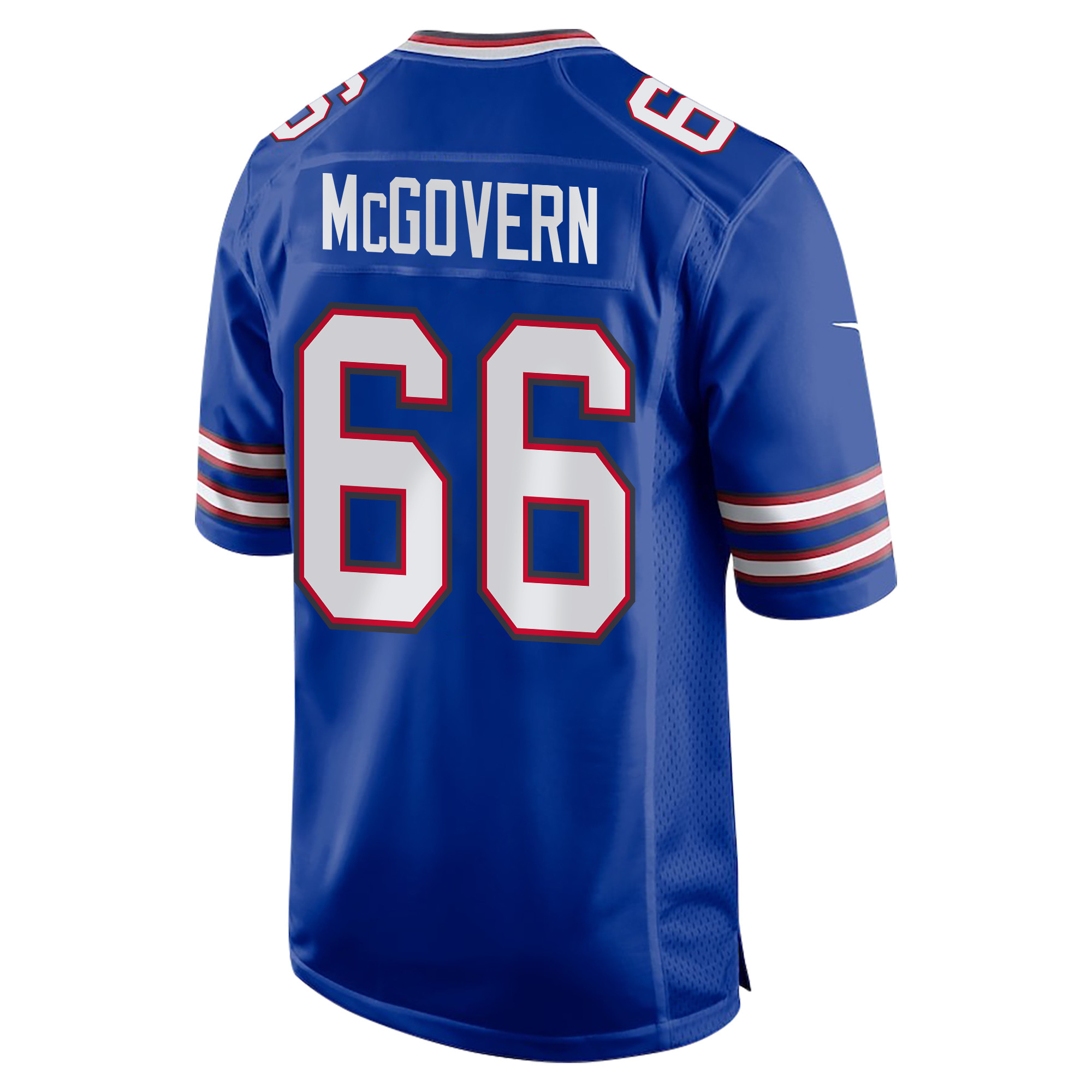 Alternative view of Connor McGovern 66 Buffalo Bills Super Bowl LIX Champions Patch Game Men Jersey - Royal JS6085 nicesnker