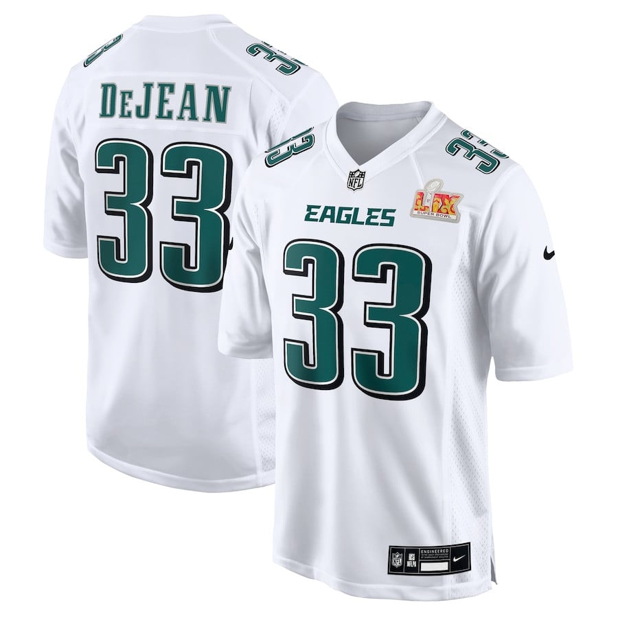Cooper DeJean 33 Philadelphia Eagles Super Bowl LIX Fashion Game Jersey - Tundra White JS5344 nicesnker