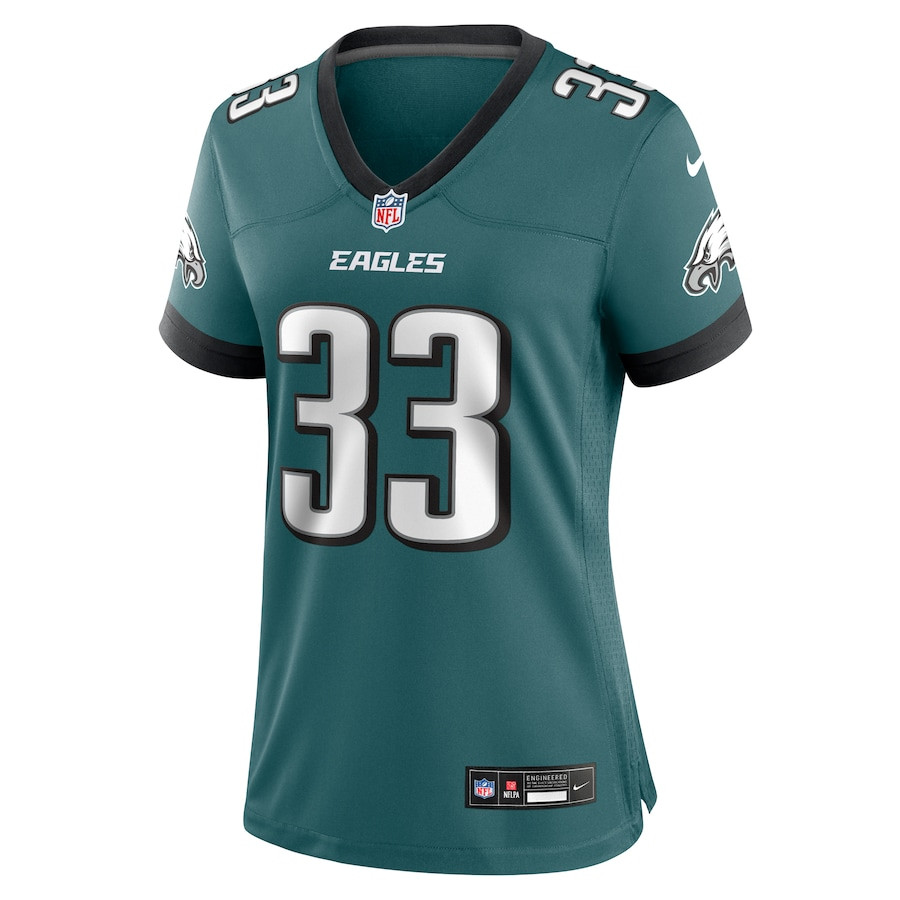 Alternative view of Cooper DeJean 33 Philadelphia Eagles Women's Team Game Jersey - Midnight Green JS4614 nicesnker