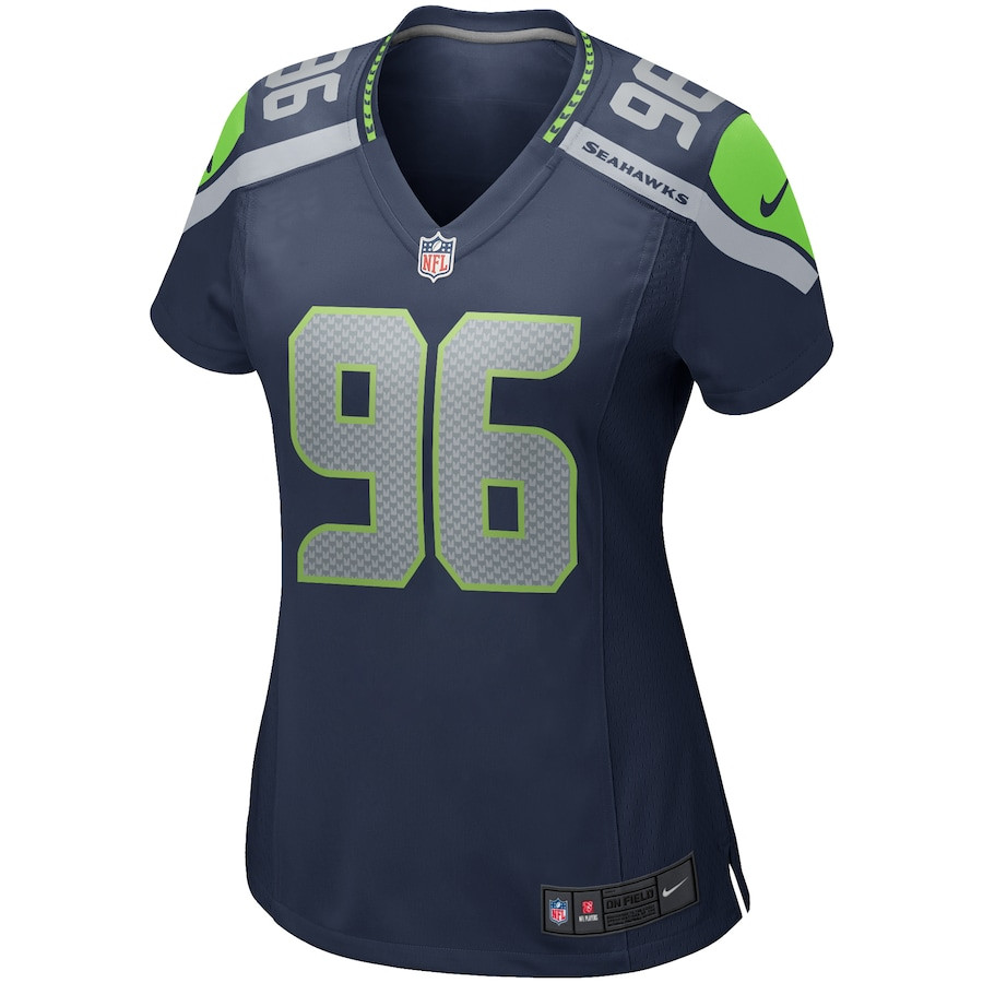 Alternative view of Cortez Kennedy 96 Seattle Seahawks Women Game Retired Jersey - College Navy JS7128 nicesnker