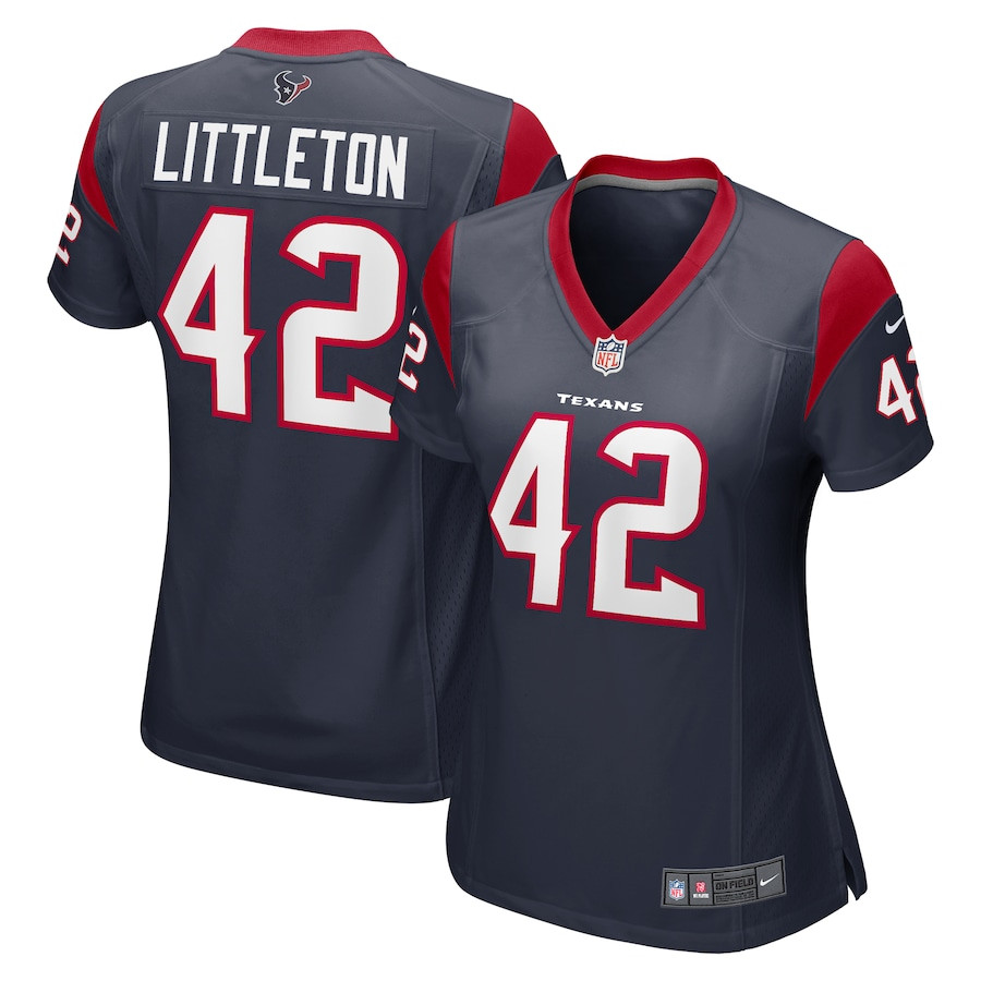 Cory Littleton 42 Houston Texans Women Team Color Jersey - Navy JS7634 nicesnker