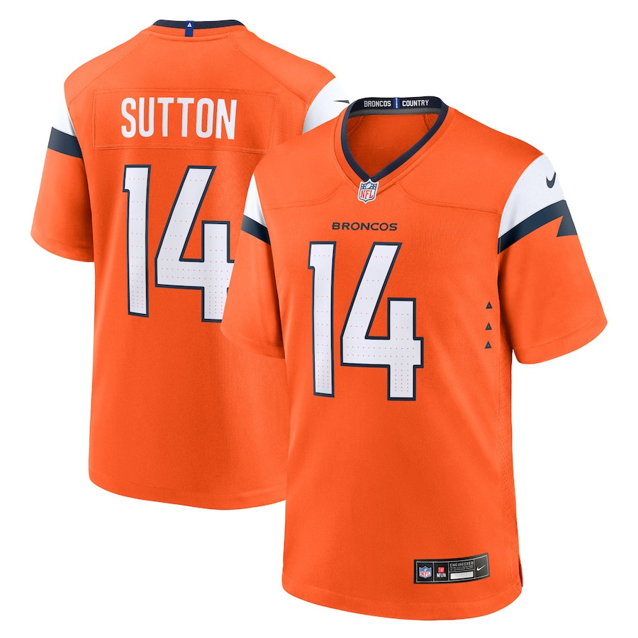 Courtland Sutton 14 Denver Broncos Game Men Jersey - Orange JS6029 nicesnker