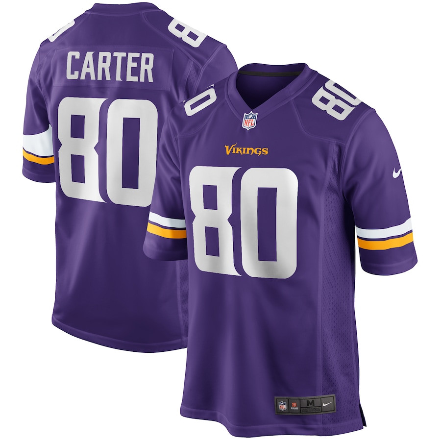Cris Carter 80 Minnesota Vikings Men Game Retired Jersey - Purple JS1327 nicesnker
