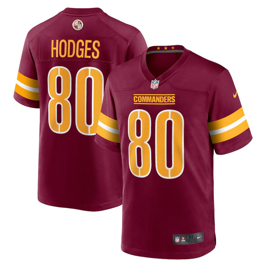 Curtis Hodges 80 Washington Commanders Game Men Jersey - Burgundy JS6229 nicesnker