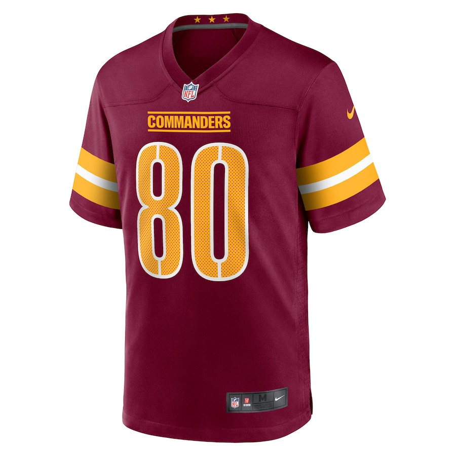 Alternative view of Curtis Hodges 80 Washington Commanders Game Men Jersey - Burgundy JS6229 nicesnker