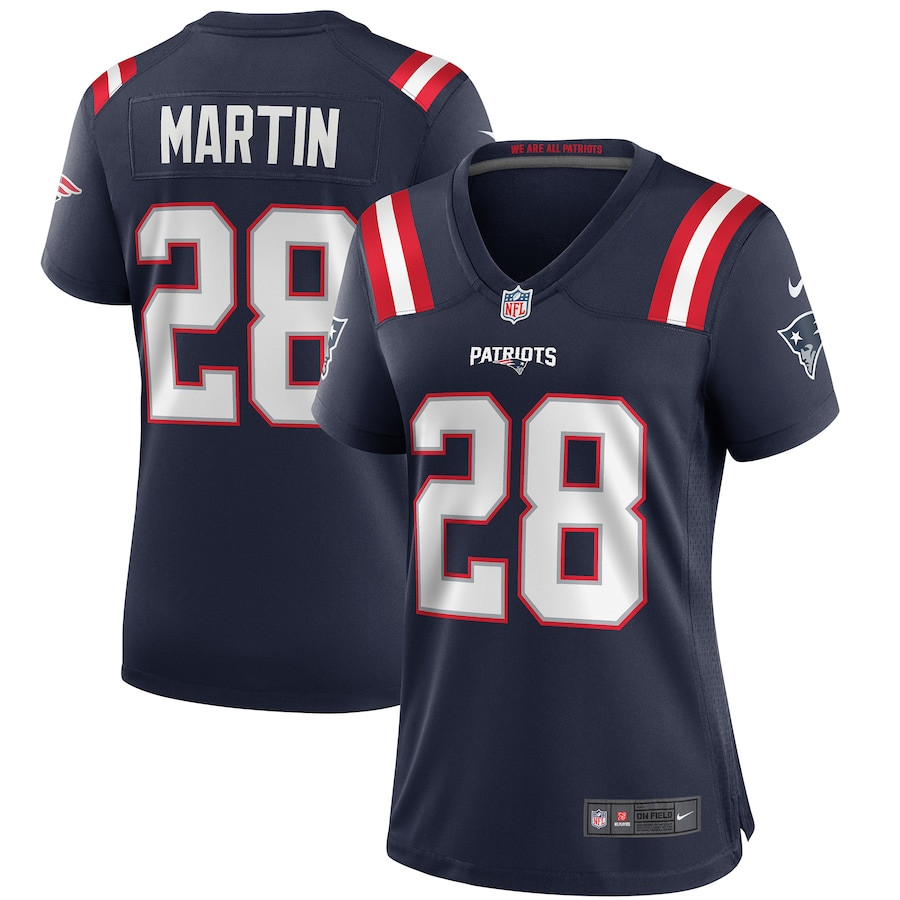 Curtis Martin 28 New England Patriots Women Game Retired Jersey - Navy JS3057 nicesnker