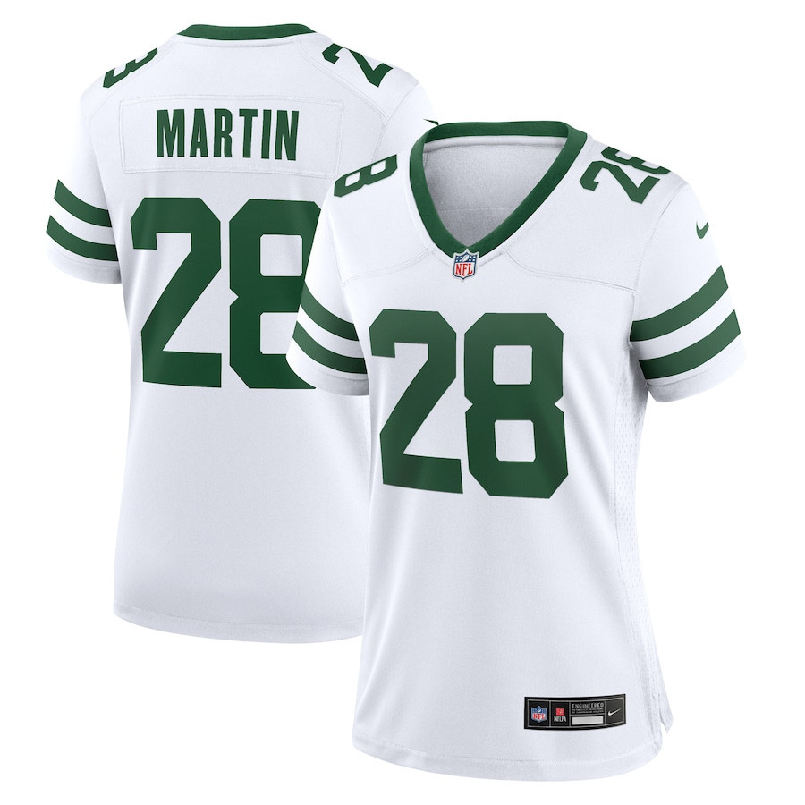Curtis Martin 28 New York Jets Game Jersey Retired Player - Women, White JS8866 nicesnker