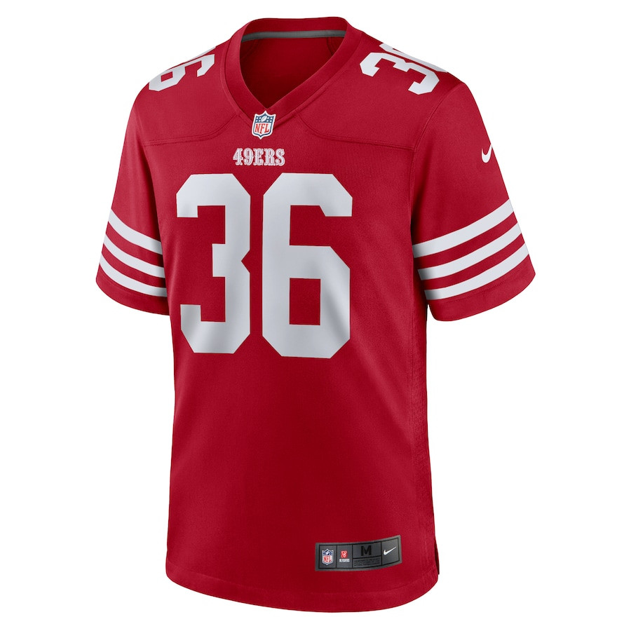 Alternative view of Curtis Robinson 36 San Francisco 49ers Game Men Jersey - Scarlet JS2031 nicesnker