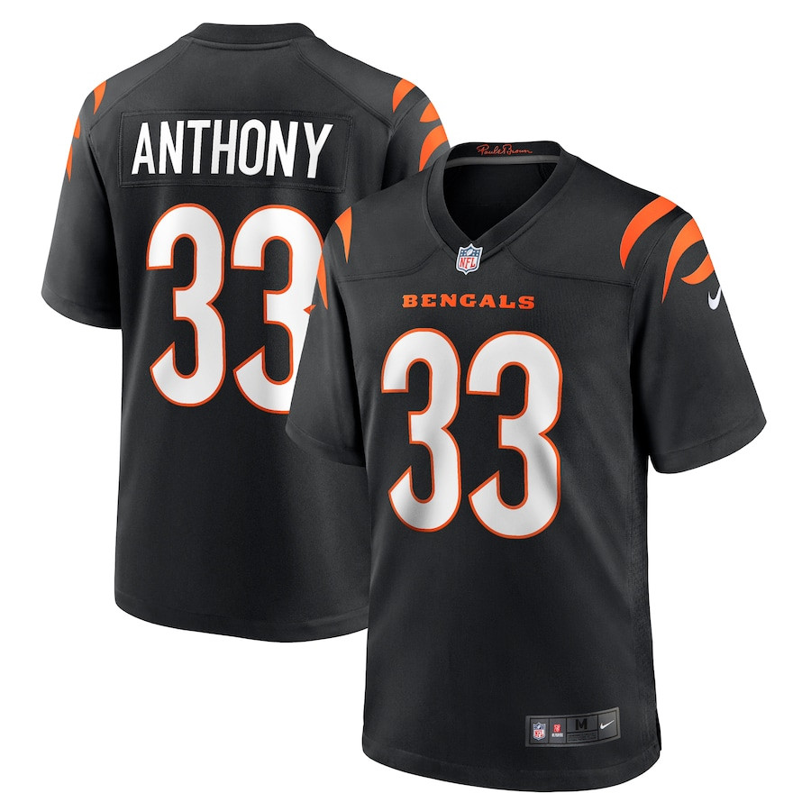 Daijahn Anthony 33 Cincinnati Bengals Game Men Jersey - Black JS9423 nicesnker