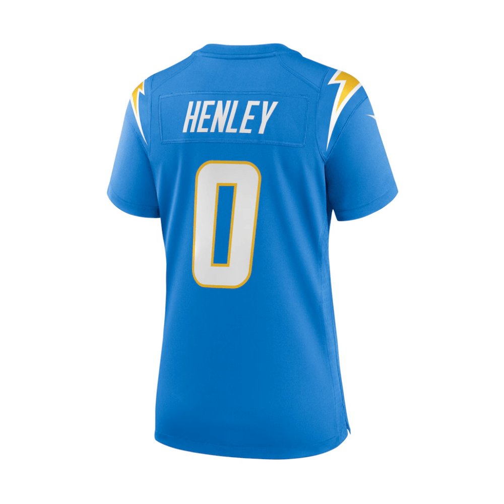 Alternative view of Daiyan Henley 0 Los Angeles Chargers 2025 Pro Bowl Patch Women Game Jersey - Powder Blue JS1681 nicesnker