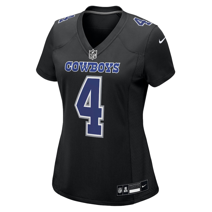 Alternative view of Dak Prescott 4 Dallas Cowboys Women's Fashion Game Jersey - Carbon Black JS4745 nicesnker