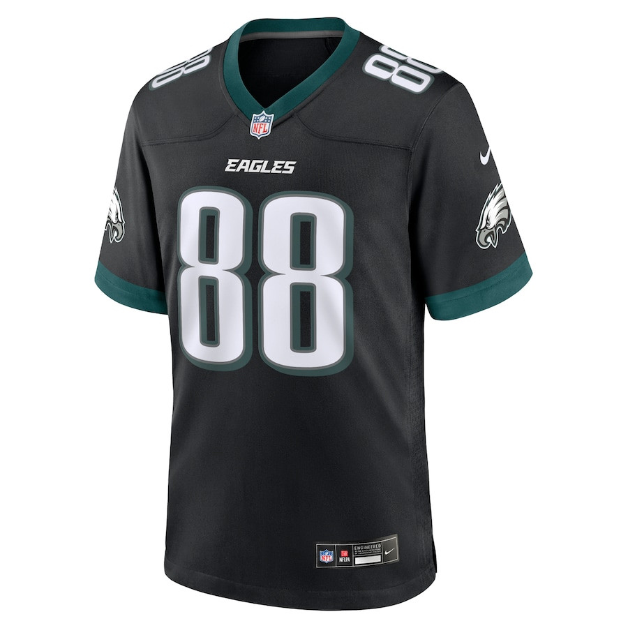Alternative view of Dallas Goedert 88 Philadelphia Eagles Alternate Game Men Jersey - Black JS4741 nicesnker