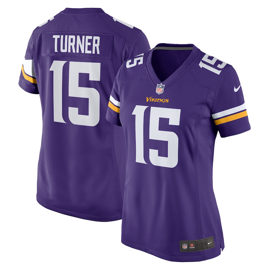 Dallas Turner 15 Minnesota Vikings Women's Game Jersey - Purple JS9355 nicesnker