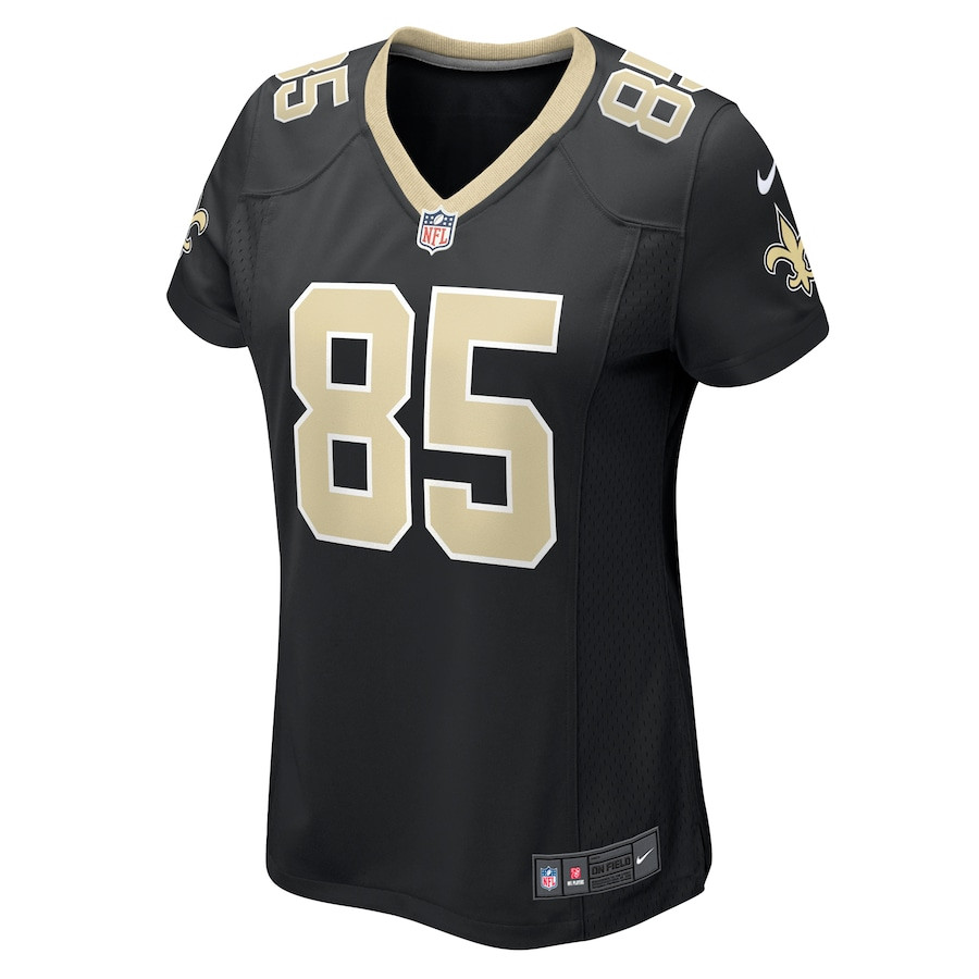 Alternative view of Dallin Holker 85 New Orleans Saints Women's Game Jersey - Black JS6489 nicesnker