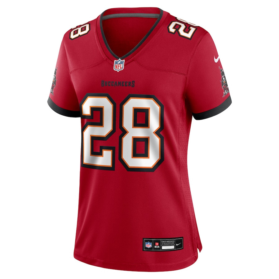 Alternative view of Dallis Flowers 28 Tampa Bay Buccaneers Women's Game Jersey - Red JS9371 nicesnker