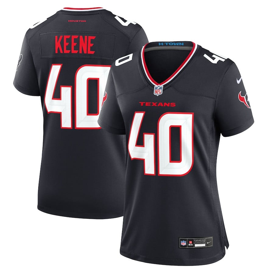 Dalton Keene 40 Houston Texans Women's Team Game Jersey - Navy JS1824 nicesnker