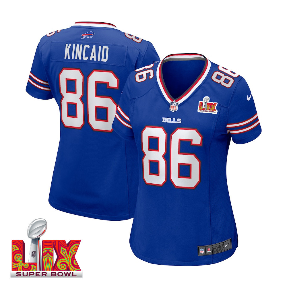 Dalton Kincaid #86 Buffalo Bills Super Bowl LIX Women's Jersey - Royal JS2392 nicesnker