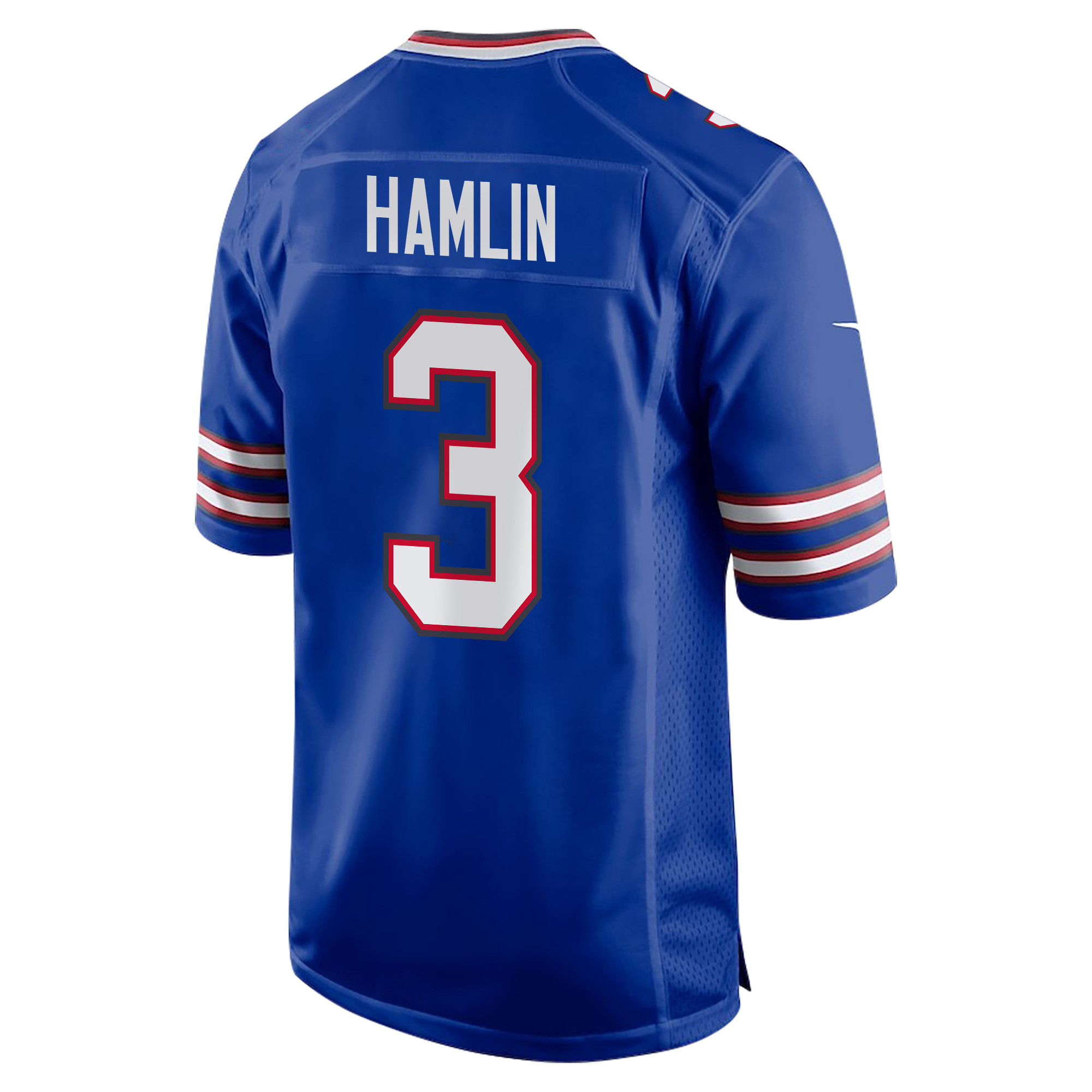 Alternative view of Damar Hamlin 3 Buffalo Bills Super Bowl LIX 'New Orleans - Where Passion Ignites' EMBROIDERED Game Men Jersey - Royal JS9223 nicesnker