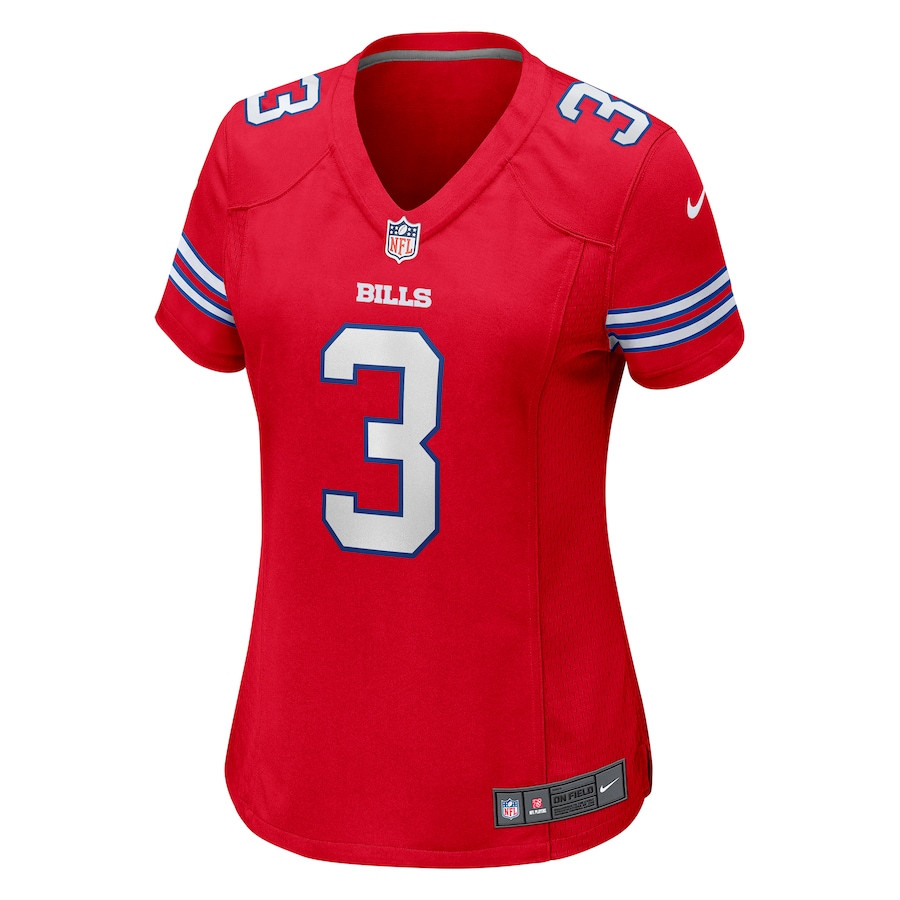 Alternative view of Damar Hamlin 3 Buffalo Bills Women Game Jersey - Red JS8150 nicesnker