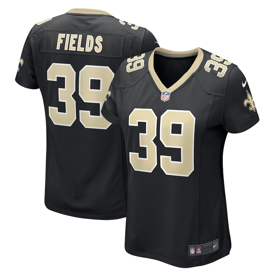 DaMarcus Fields 39 New Orleans Saints Women Game Jersey - Black JS4990 nicesnker