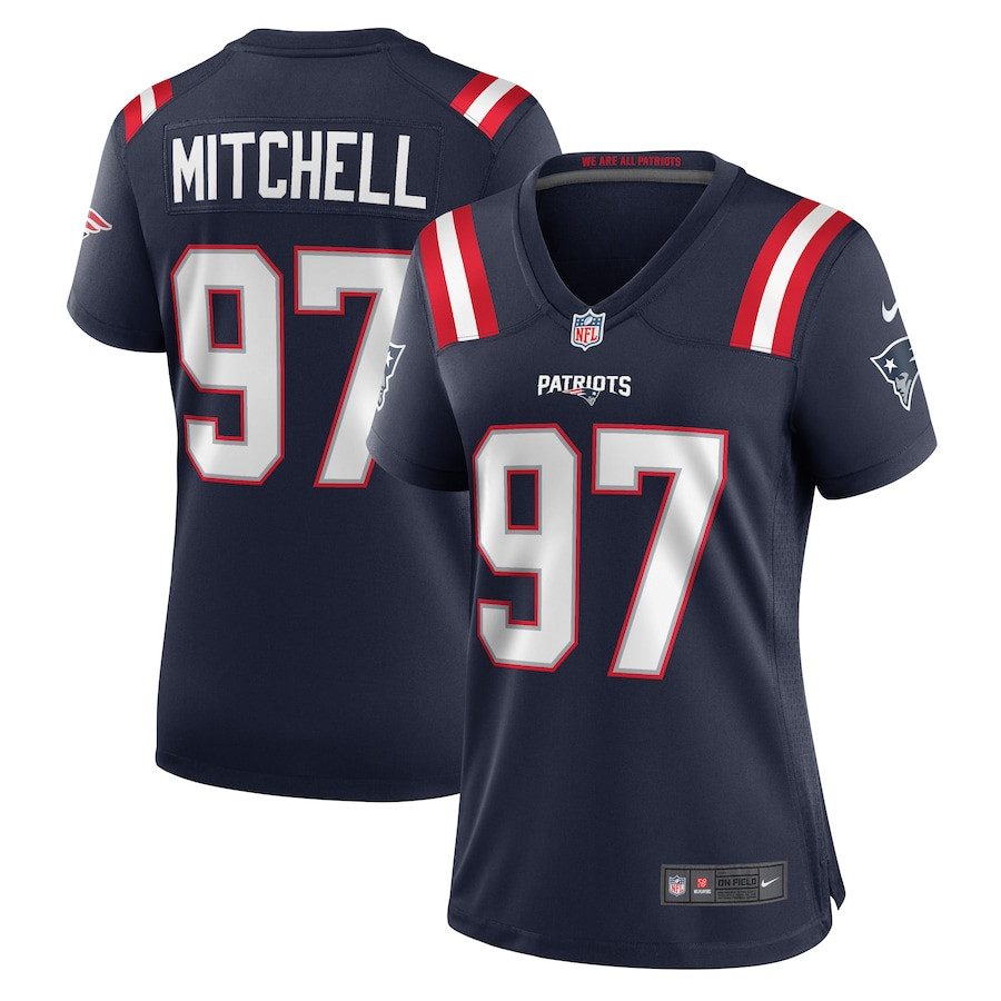 DaMarcus Mitchell 97 New England Patriots Women Game Jersey - Navy JS6030 nicesnker