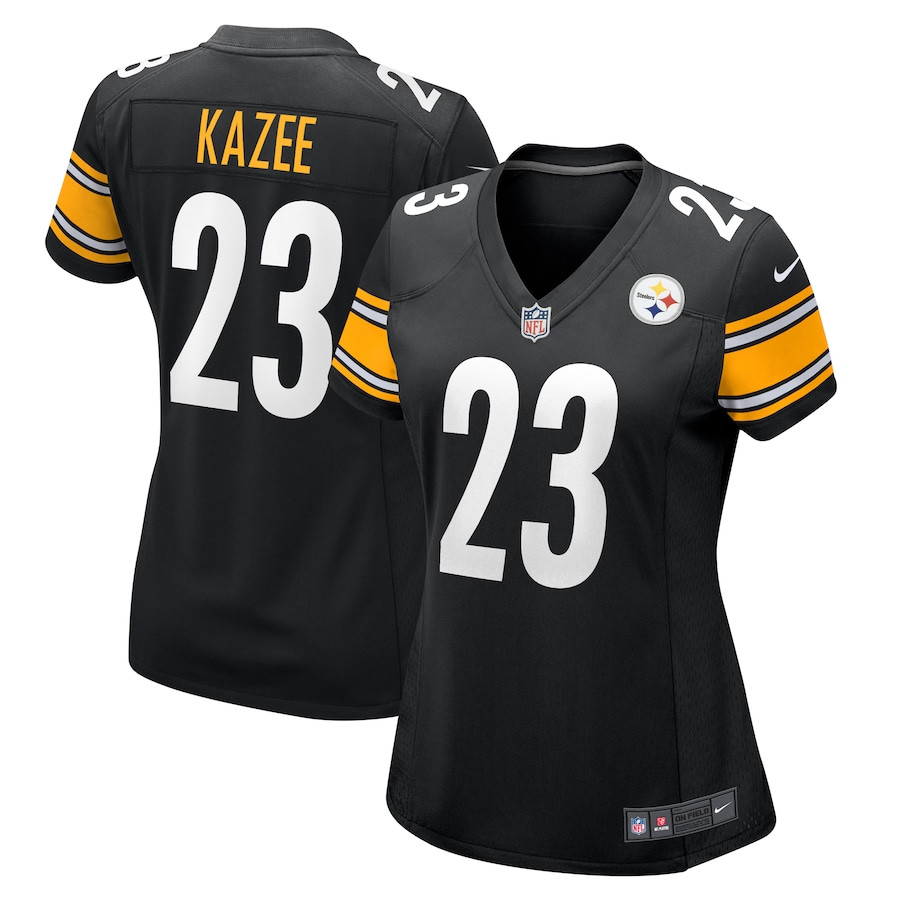 Damontae Kazee 23 Pittsburgh Steelers Women Game Jersey - Black JS5660 nicesnker
