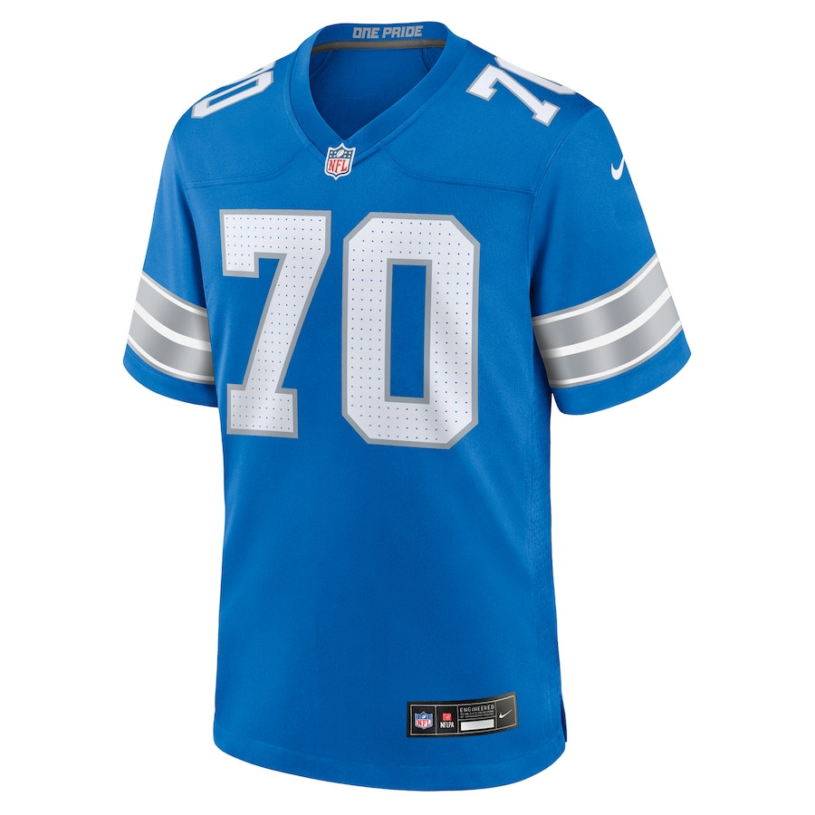 Alternative view of Dan Skipper 70 Detroit Lions Team Game Men Jersey - Blue JS9724 nicesnker