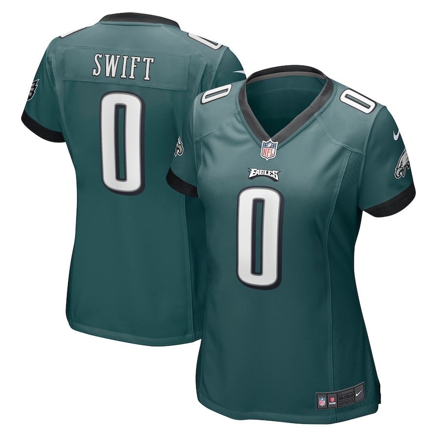 D'Andre Swift 0 Philadelphia Eagles Women's Game Player Jersey - Midnight Green JS4682 nicesnker