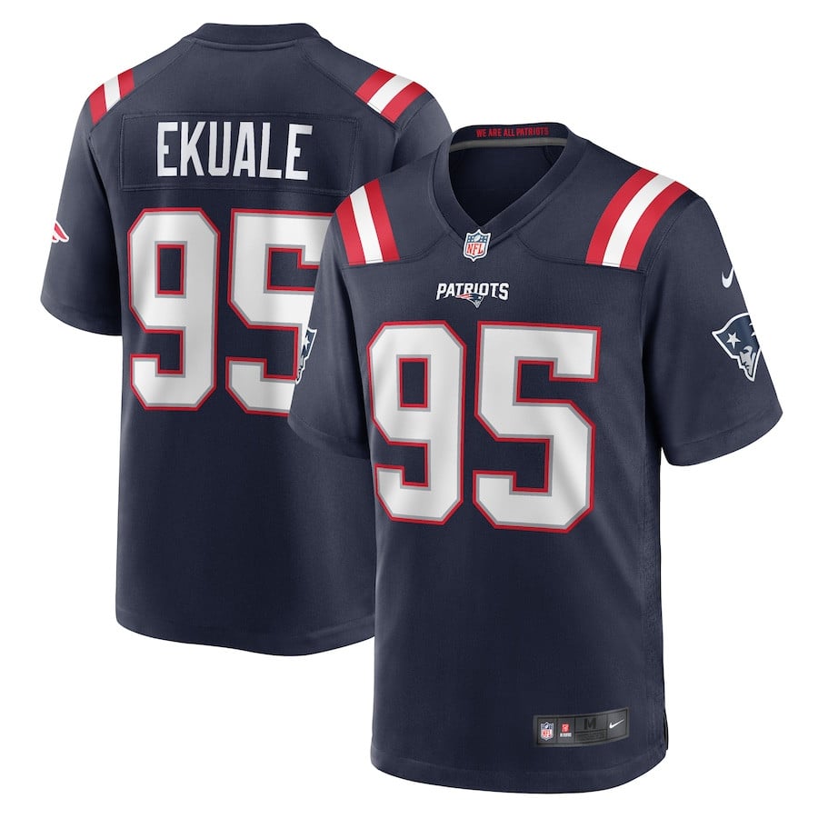 Daniel Ekuale 95 New England Patriots Game Men Jersey - Navy JS9359 nicesnker
