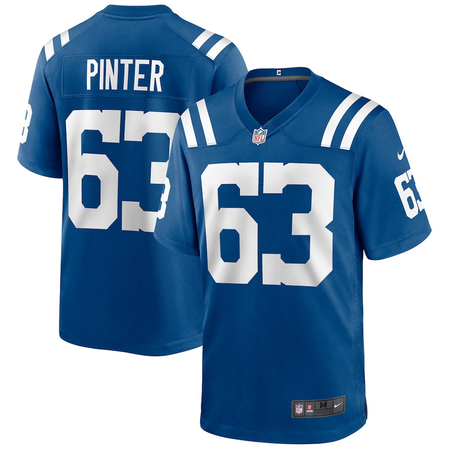 Danny Pinter 63 Indianapolis Colts Men Game Jersey - Royal JS6002 nicesnker