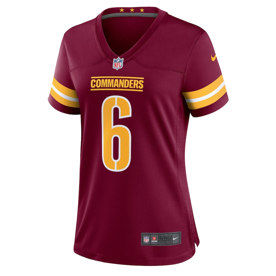 Alternative view of Dante Fowler Jr. 6 Washington Commanders Women's Game Jersey - Burgundy JS6876 nicesnker