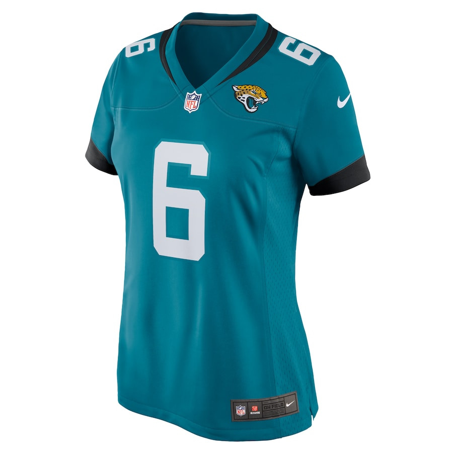 Alternative view of Darnell Savage 6 Jacksonville Jaguars Alternate Game Women Jersey - Teal JS1548 nicesnker