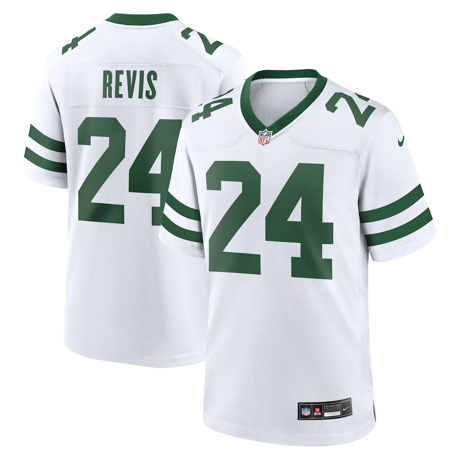 Darrelle Revis 24 New York Jets Game Jersey Retired Player - Men White JS3201 nicesnker