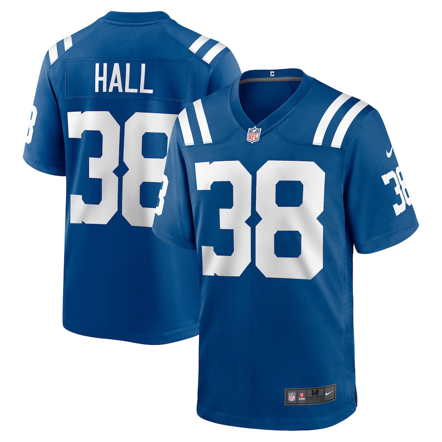 Darren Hall 38 Indianapolis Colts Game Men Jersey - Royal JS9485 nicesnker