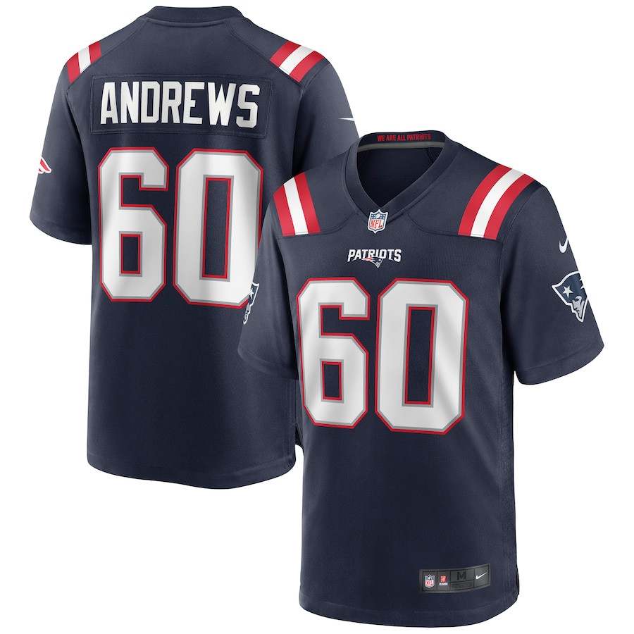 David Andrews 60 New England Patriots Men Game Jersey - Navy JS9386 nicesnker