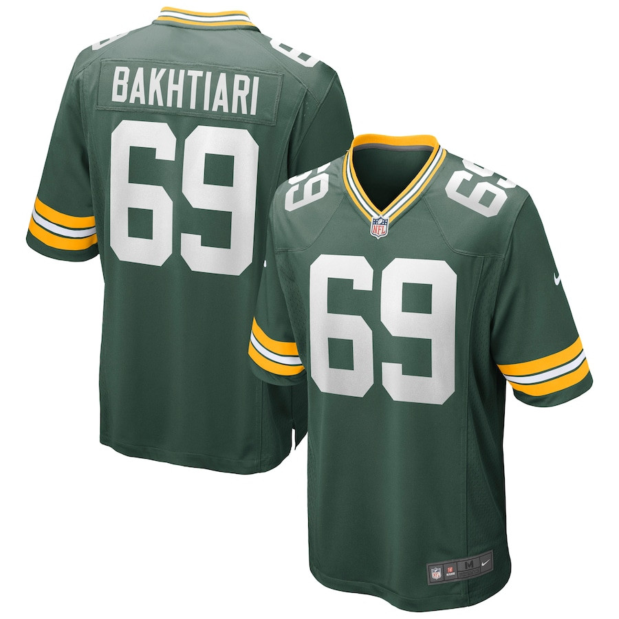 David Bakhtiari 69 Green Bay Packers Men Game Jersey - Green JS1316 nicesnker