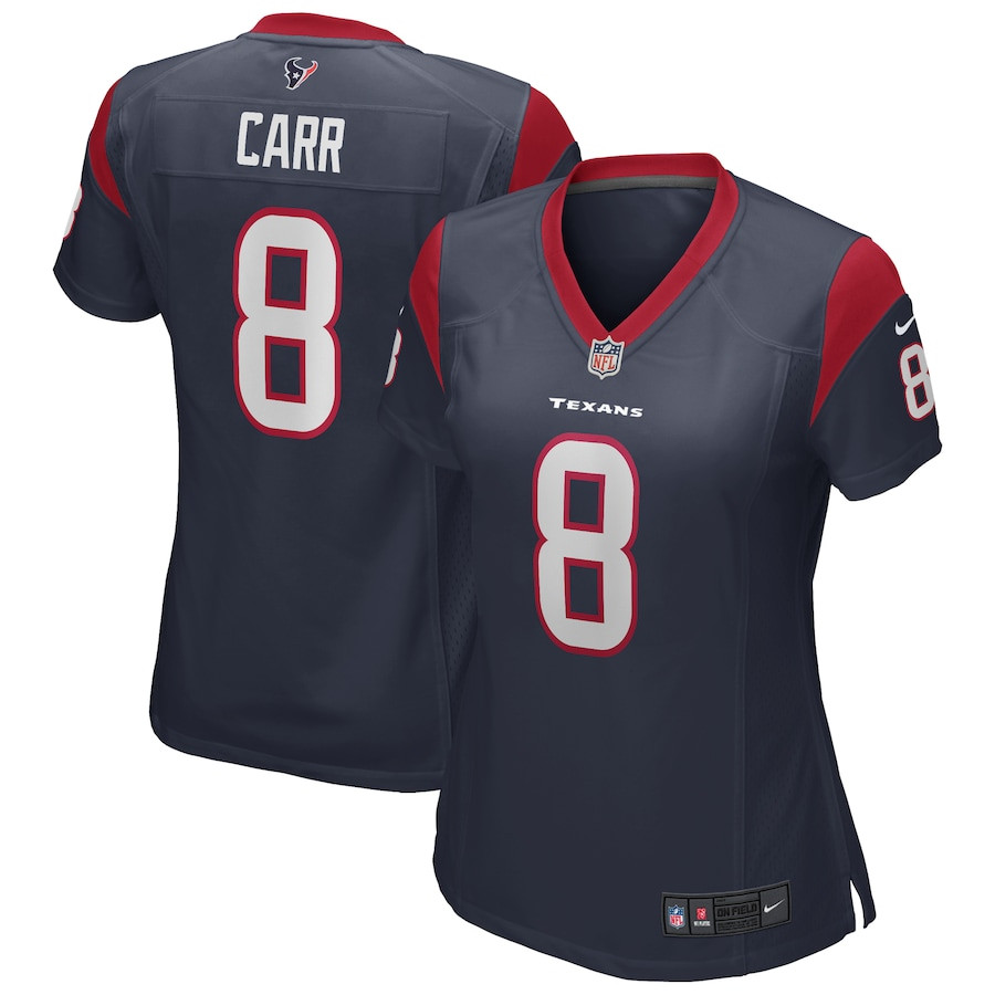 David Carr 8 Houston Texans Women Game Retired Jersey - Navy JS1214 nicesnker