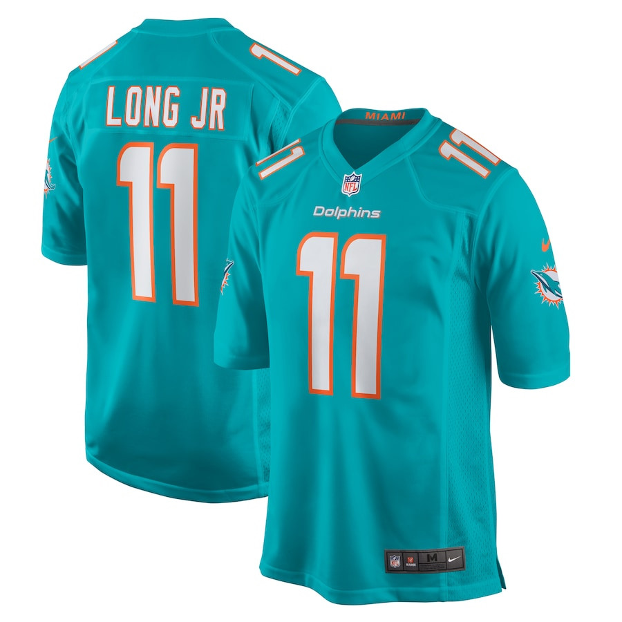 David Long Jr. 11 Miami Dolphins Game Men Jersey - Aqua JS4146 nicesnker
