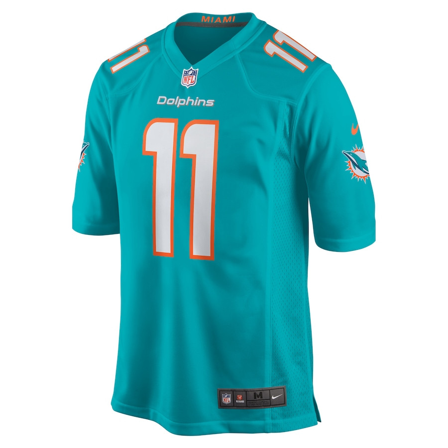 Alternative view of David Long Jr. 11 Miami Dolphins Game Men Jersey - Aqua JS4146 nicesnker