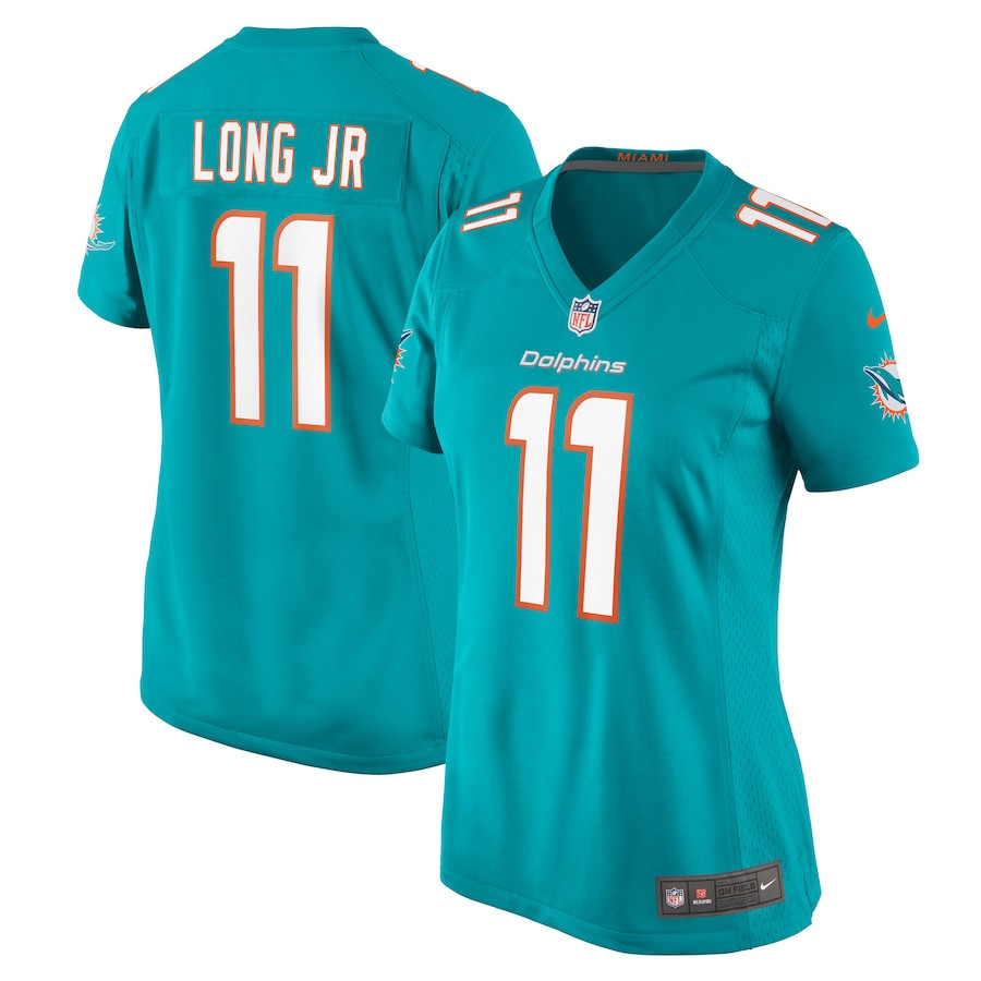 David Long Jr. 11 Miami Dolphins Women's Game Jersey - Aqua JS6615 nicesnker