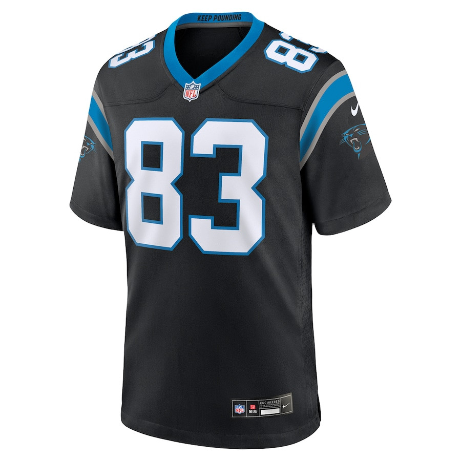 Alternative view of David Moore 83 Carolina Panthers Game Men Jersey - Black JS4116 nicesnker