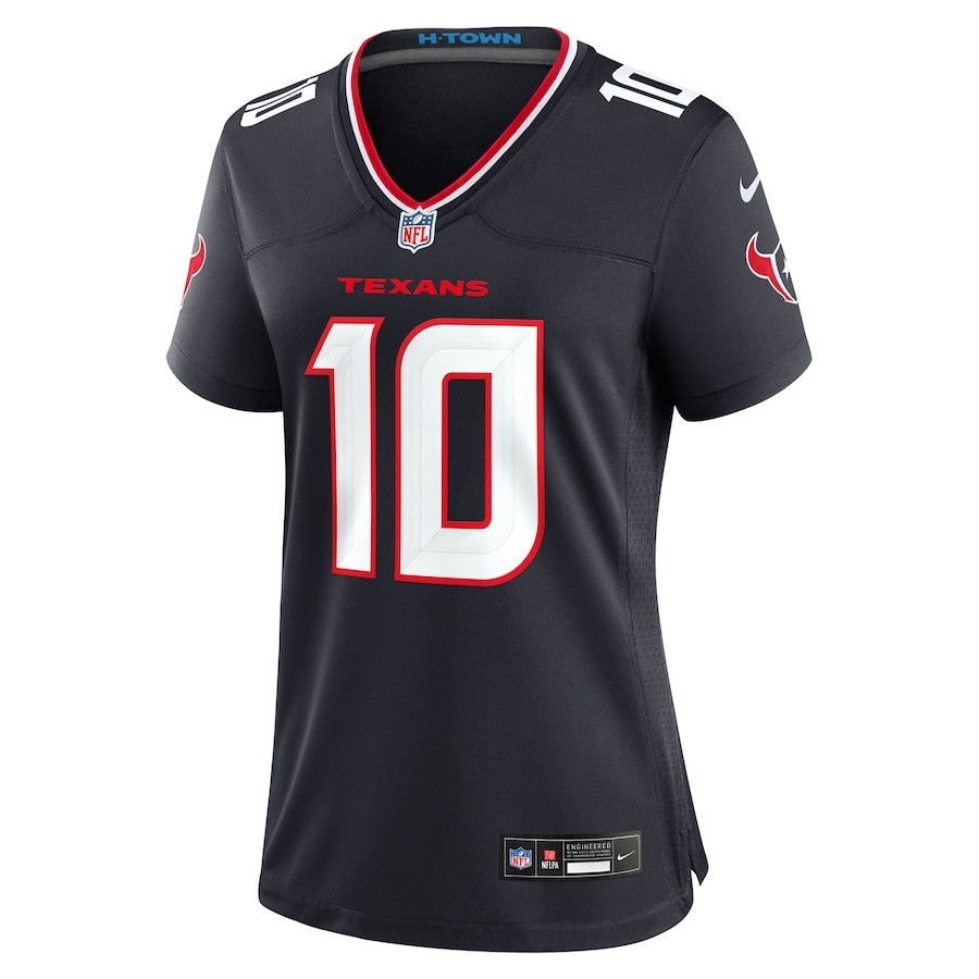 Alternative view of Davis Mills 10 Houston Texans Women's Team Game Jersey - Navy JS7110 nicesnker