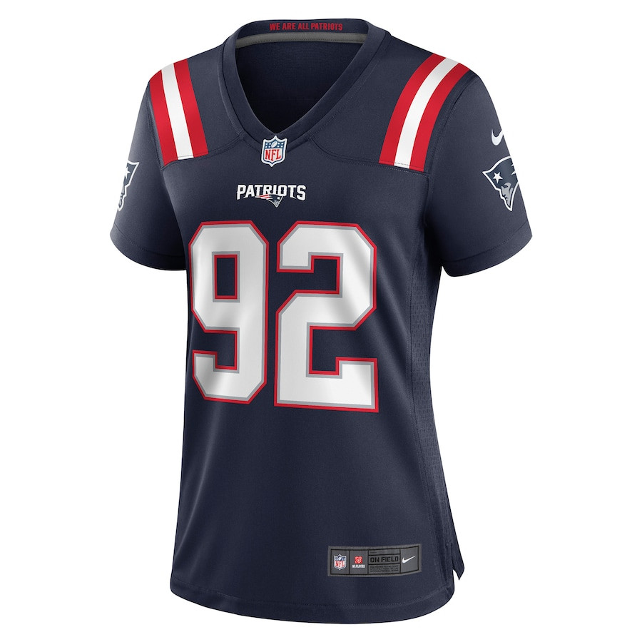 Alternative view of Davon Godchaux 92 New England Patriots Men Women Game Jersey - Navy JS6757 nicesnker
